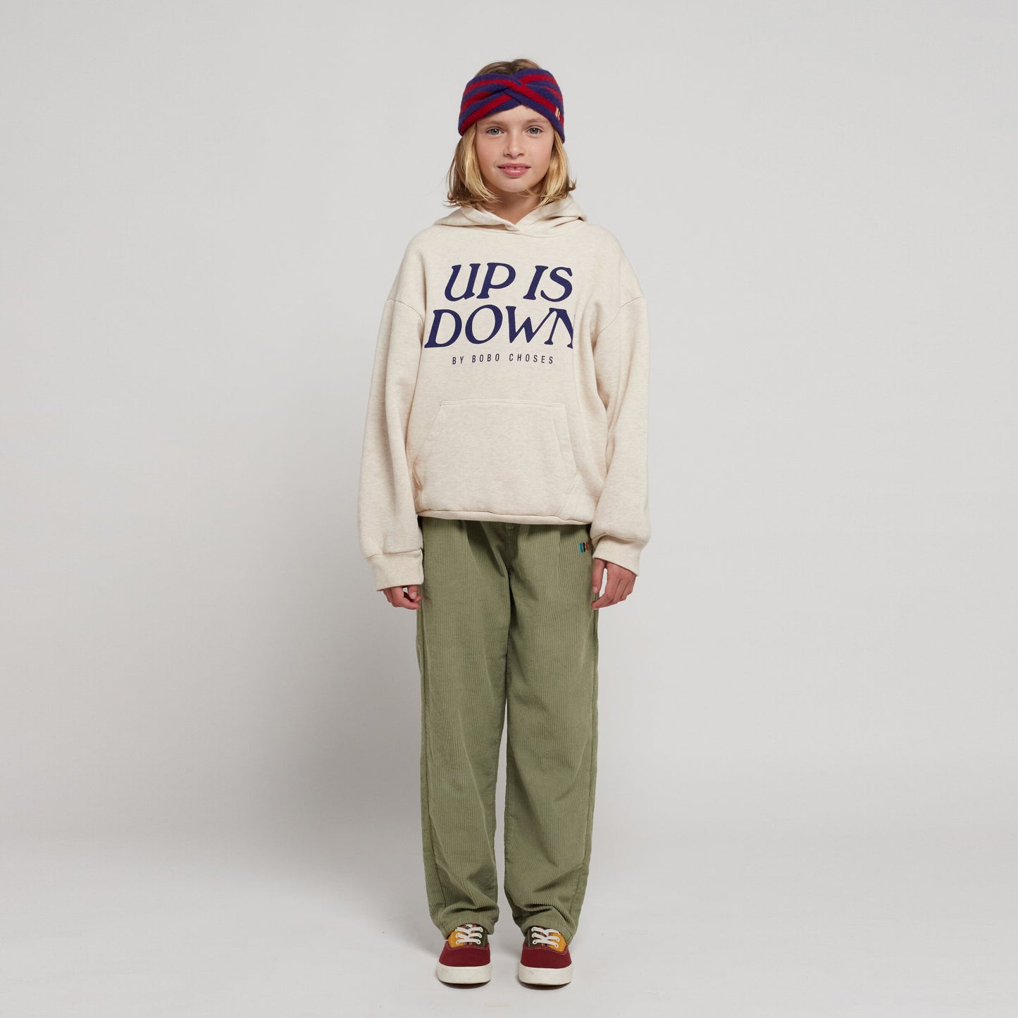 儿童米色连帽棉卫衣