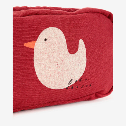 儿童红色印花手拎包