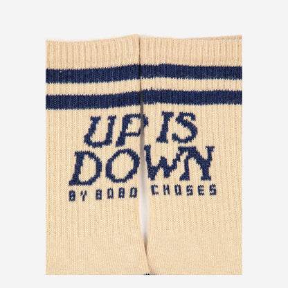 儿童米色Logo棉袜