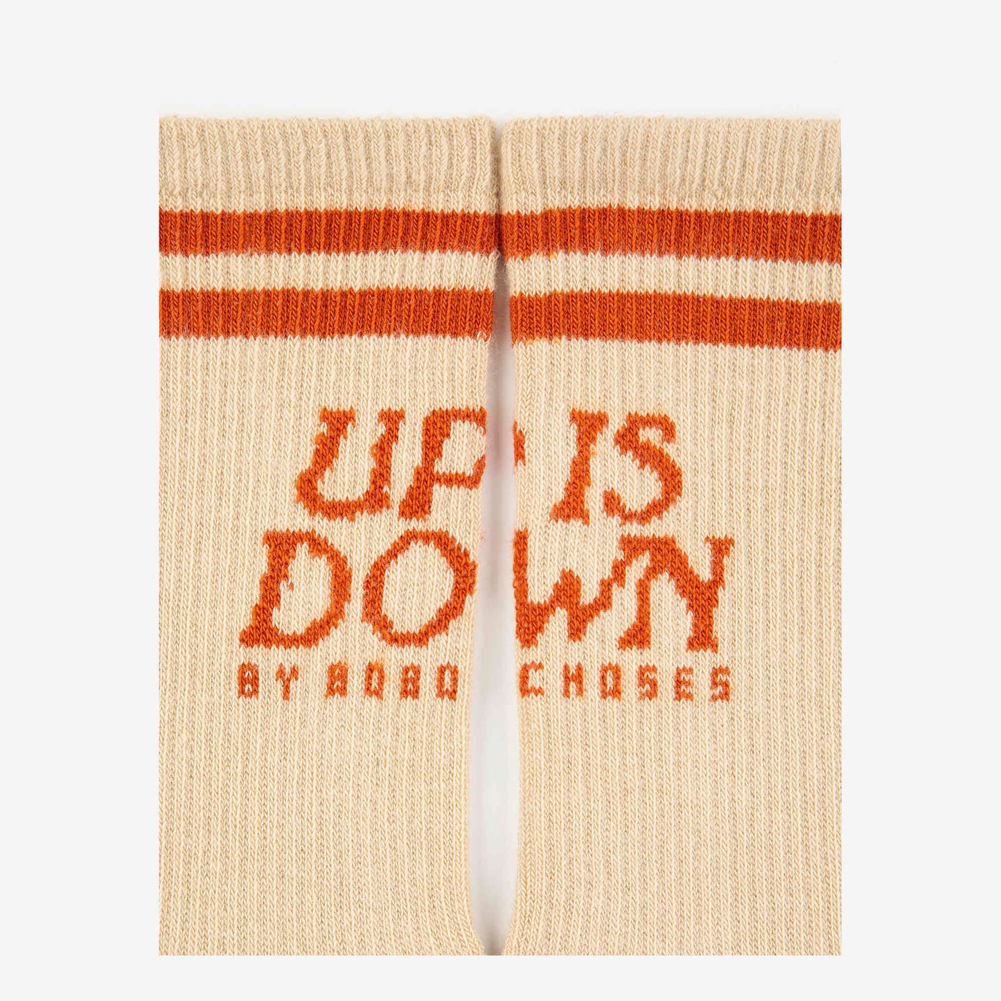 儿童米色Logo棉长袜