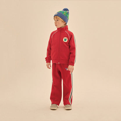 儿童红色拉链夹克