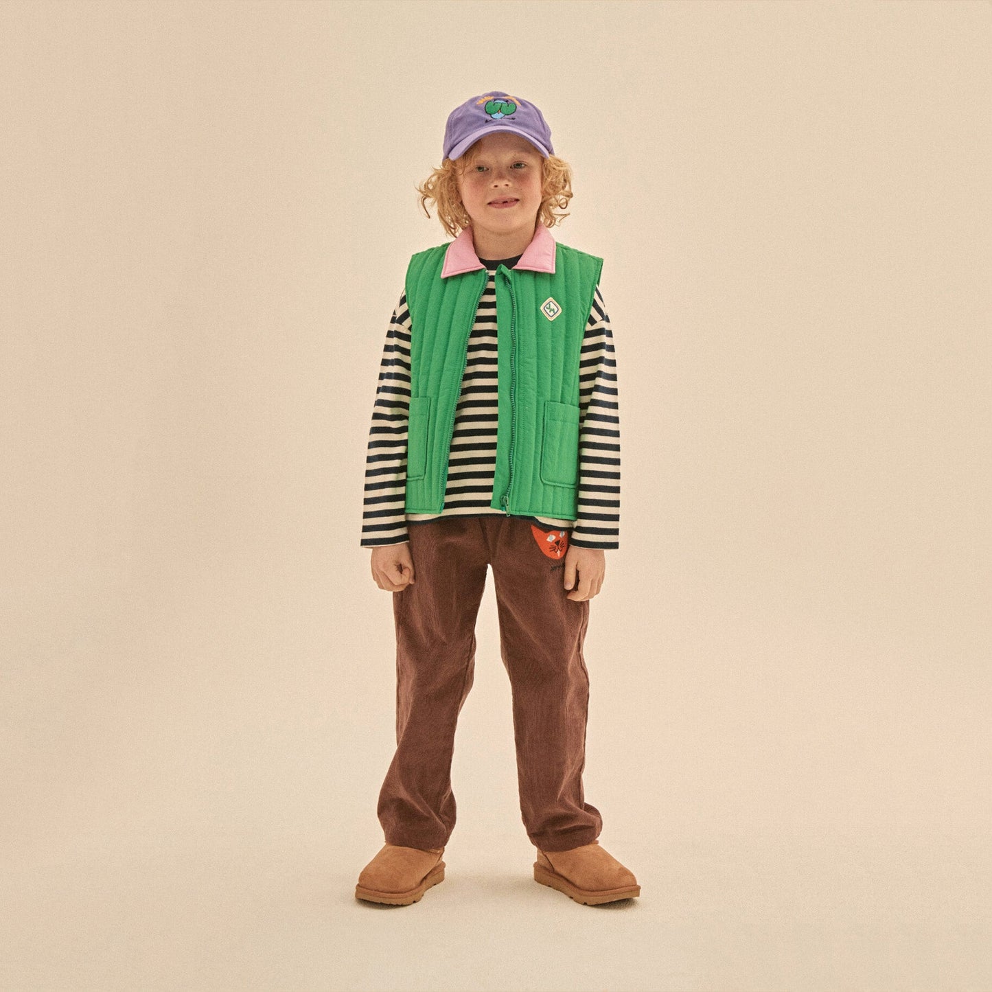 儿童绿色棉马甲