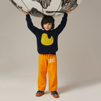 儿童藏青色鸭羊毛毛衣