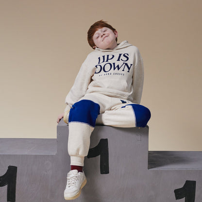 儿童米色连帽棉卫衣