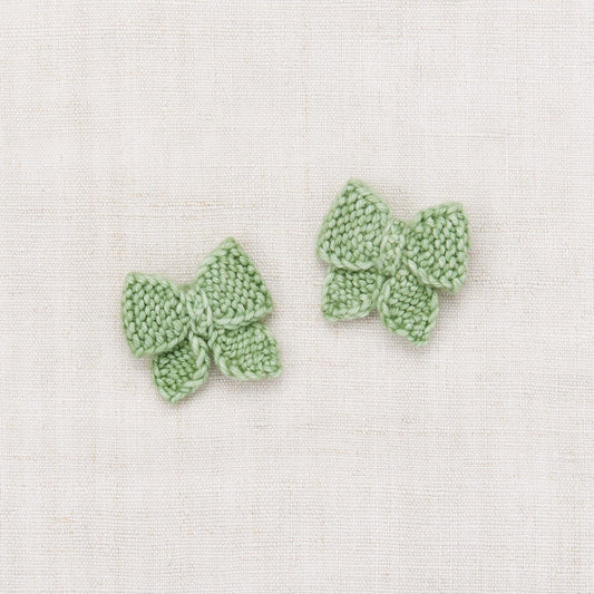 女童浅绿色蝴蝶结发夹