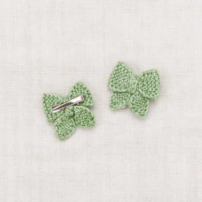 女童浅绿色蝴蝶结发夹