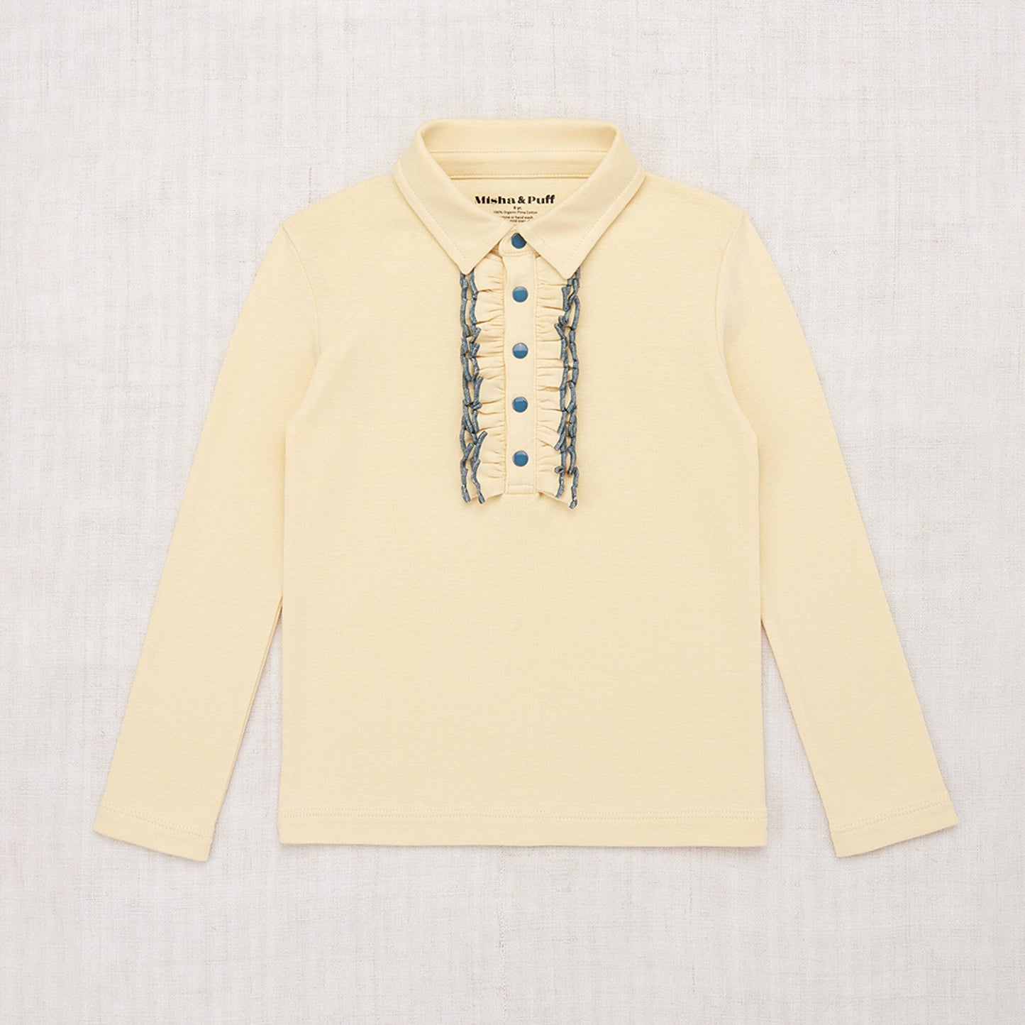 女童白色棉Polo衫