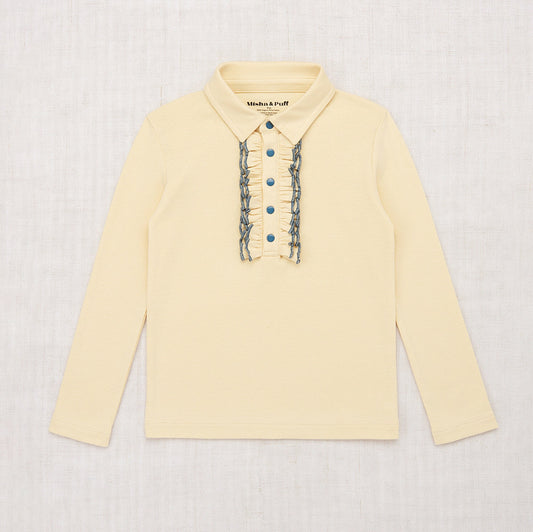 女童白色棉Polo衫