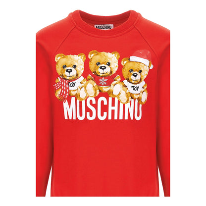 女童红色印花棉连衣裙