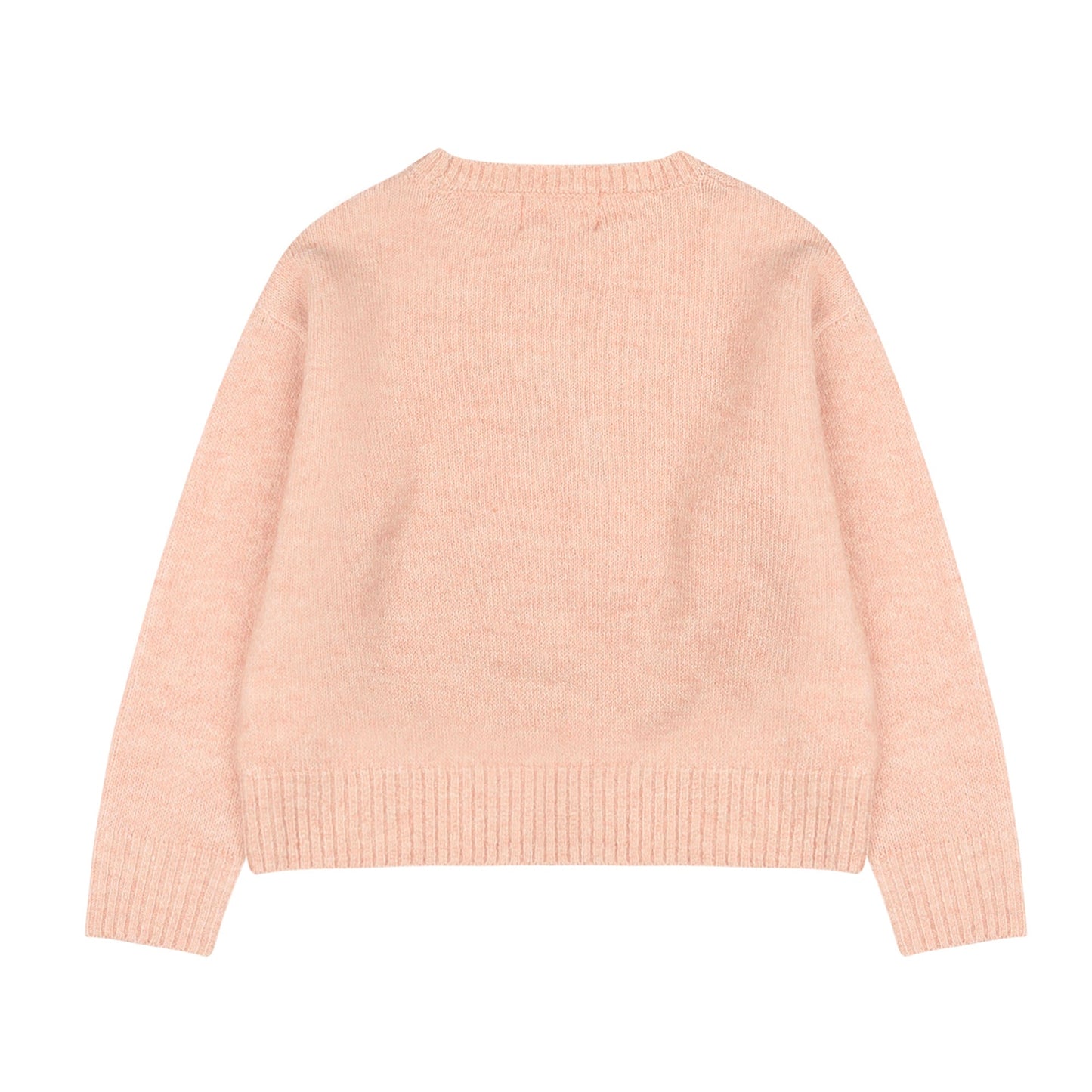 女童粉色樱桃毛衣