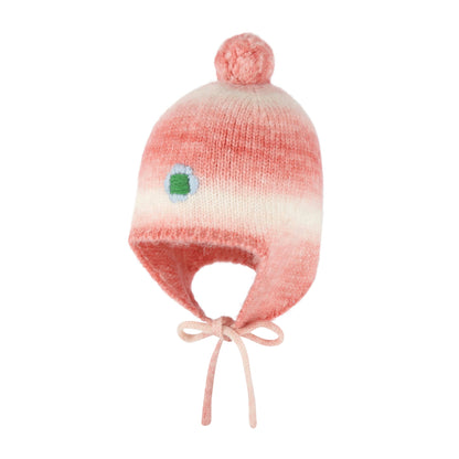 儿童粉色针织帽子