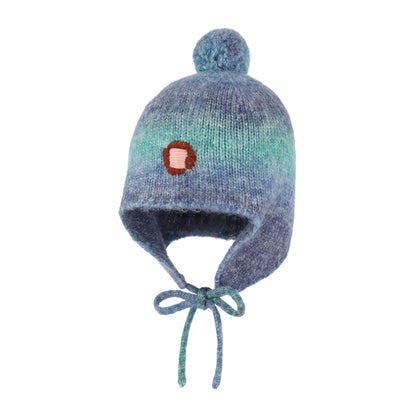 儿童蓝色针织帽子