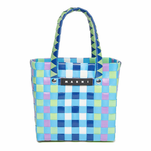 女童蓝色Logo手提包