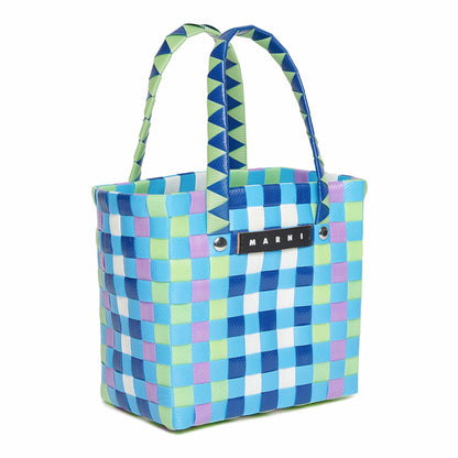 女童蓝色Logo手提包