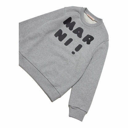 儿童灰色Logo棉卫衣