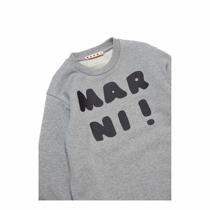 儿童灰色Logo棉卫衣