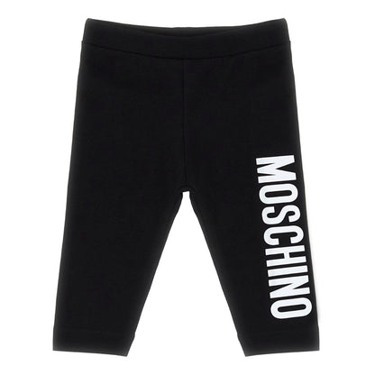 女婴黑色Logo棉打底裤