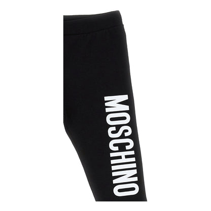 女婴黑色Logo棉打底裤