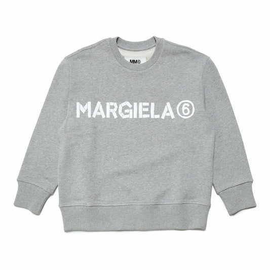 儿童灰色Logo棉卫衣