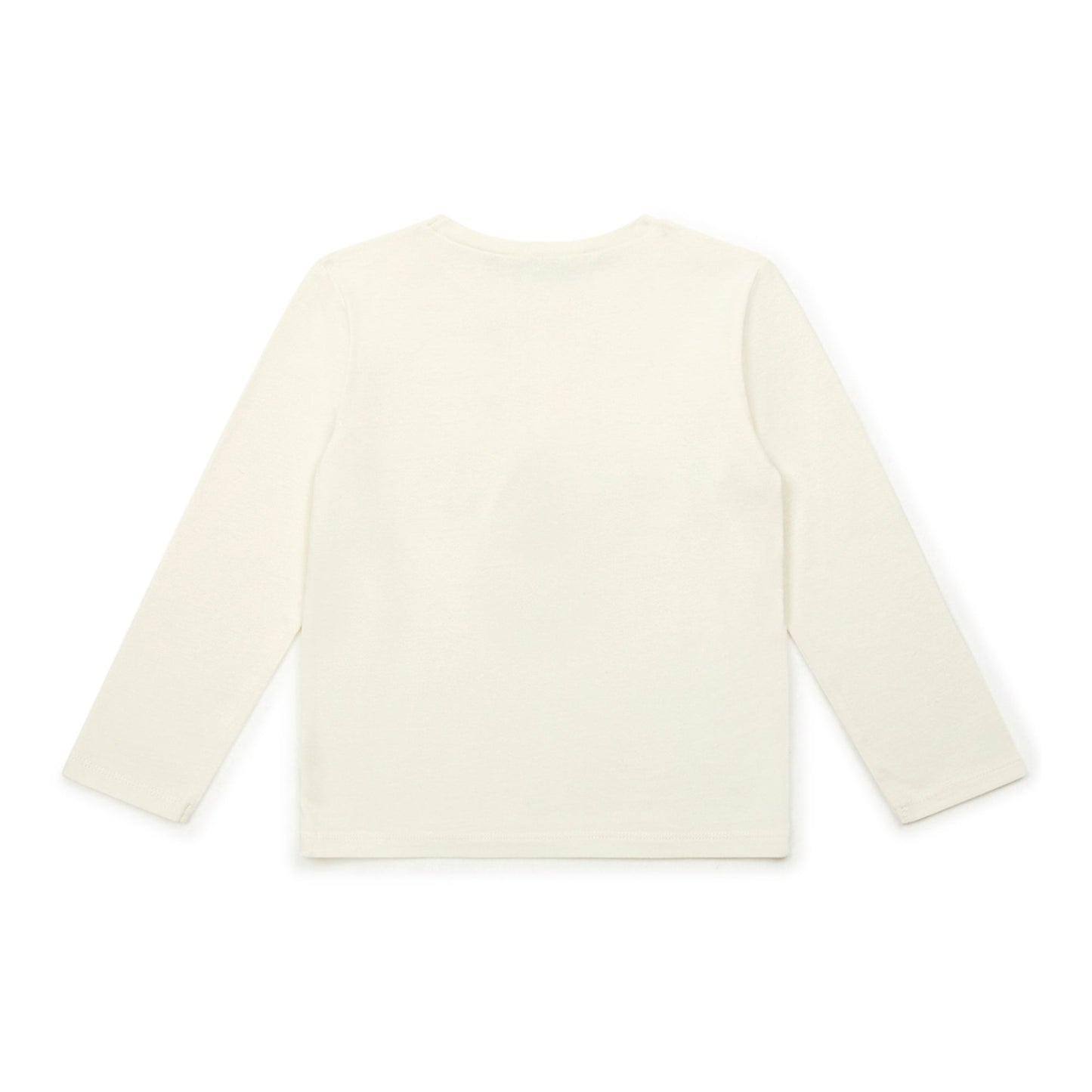 女童白色印花棉T恤