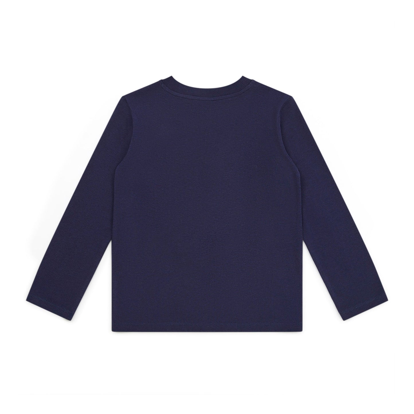 男童藏青色印花棉T恤