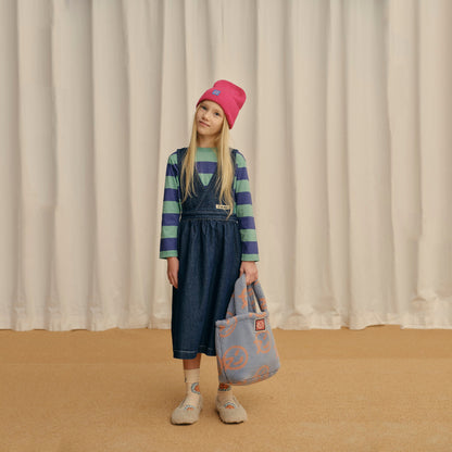 女童蓝色牛仔连衣裙