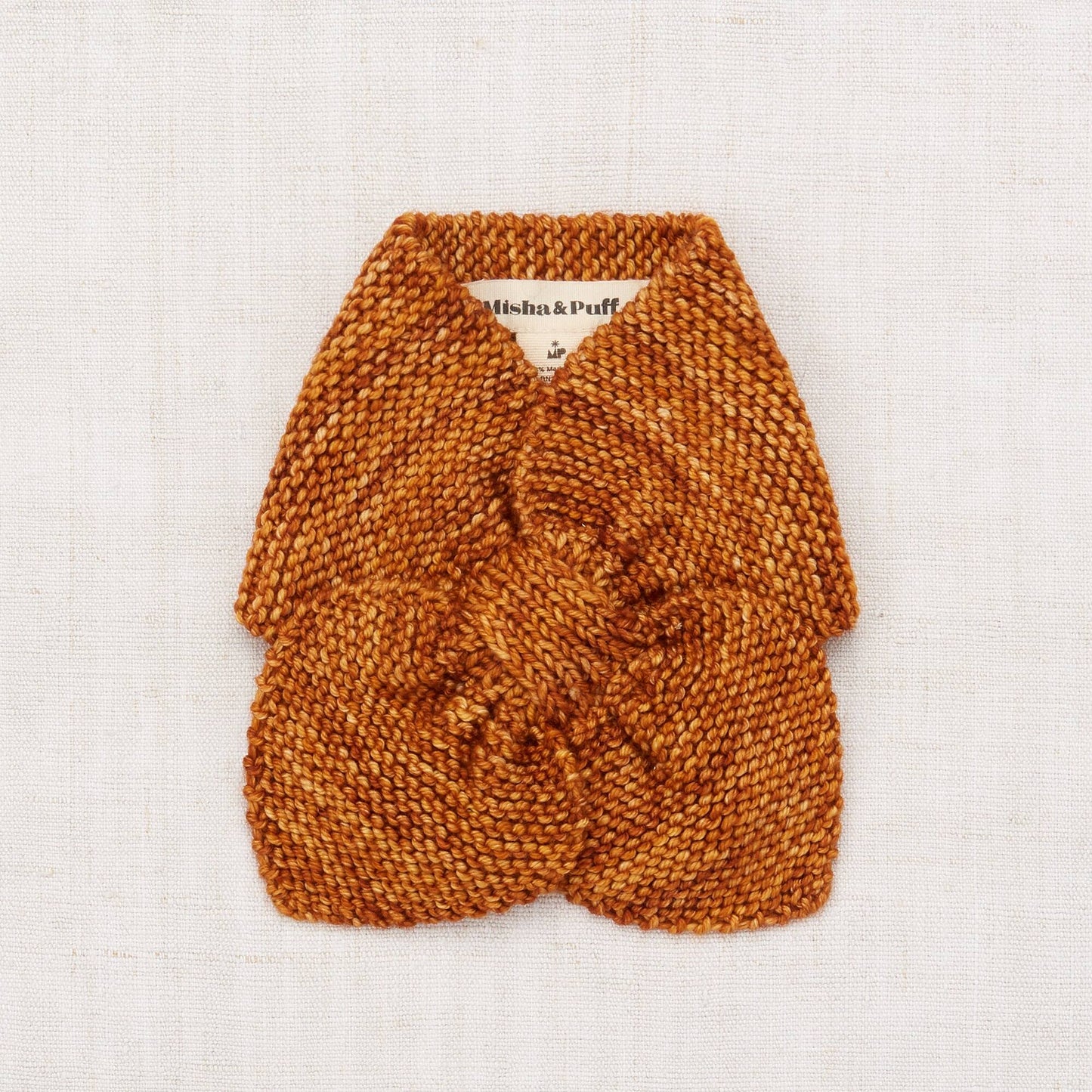 女童焦糖色羊毛围巾