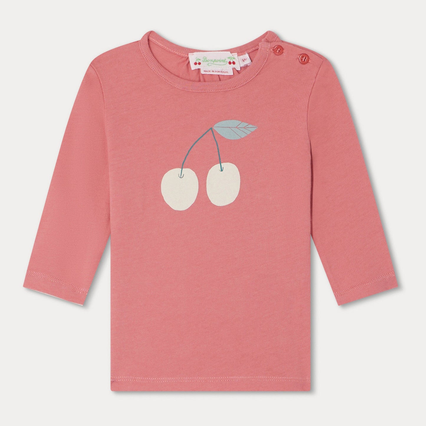 女婴粉色Logo印花T恤