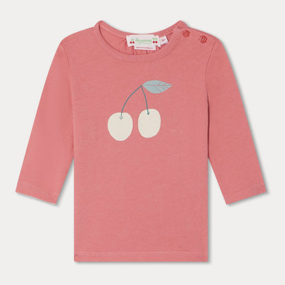 女婴粉色Logo印花T恤