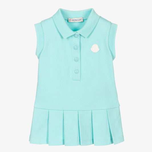 女婴浅蓝色Logo棉连衣裙