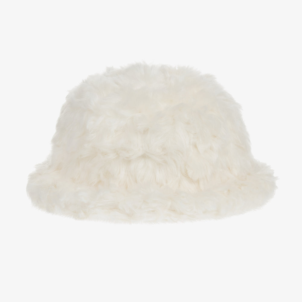 女童象牙白帽子