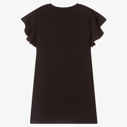 儿童黑色棉连衣裙