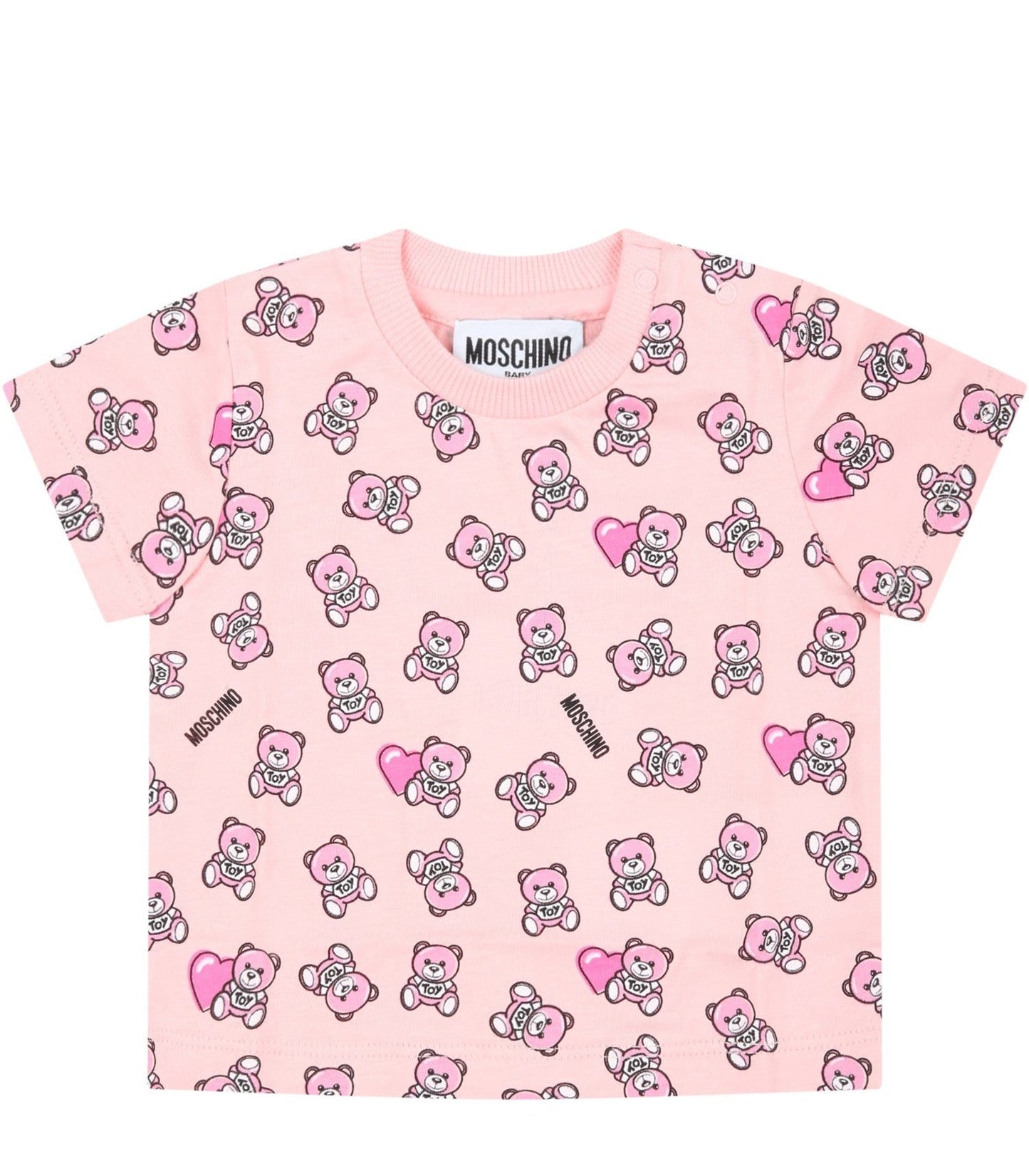 Baby Girls Pink Logo Cotton T-Shirt