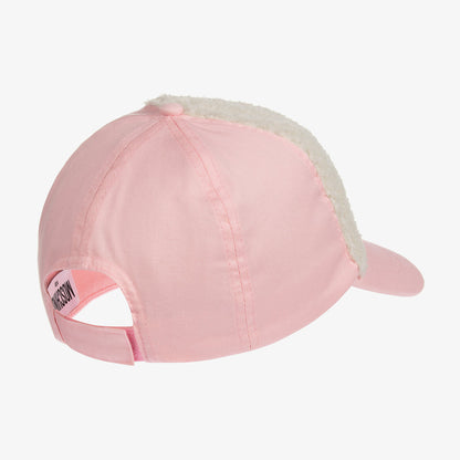 女童粉色泰迪熊Logo帽子