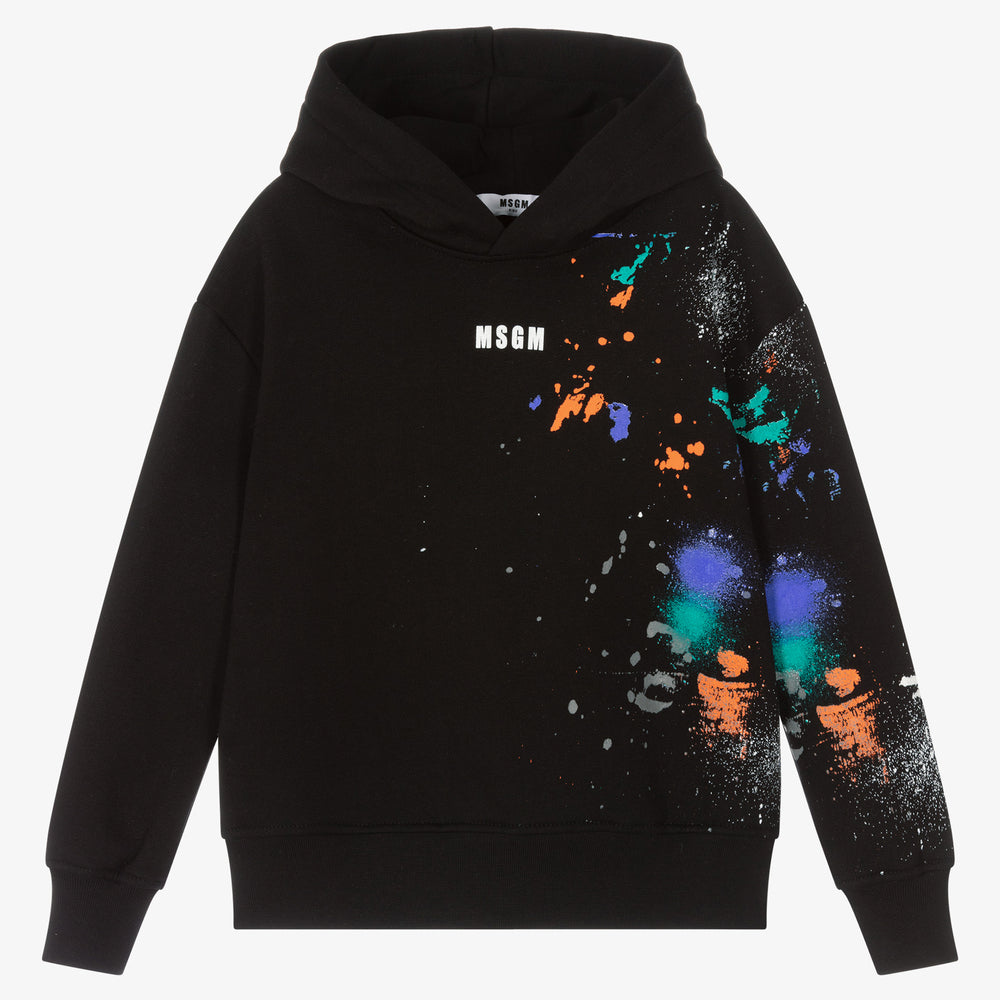 儿童黑色连帽卫衣