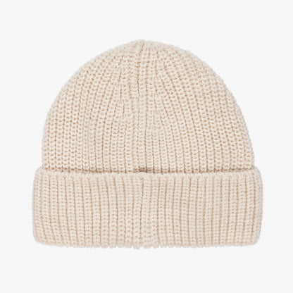 儿童白色羊毛针织帽子