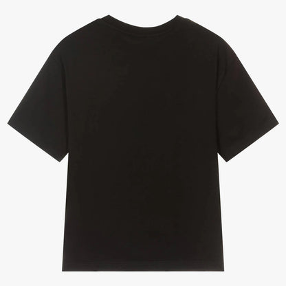 女童黑色Logo棉T恤