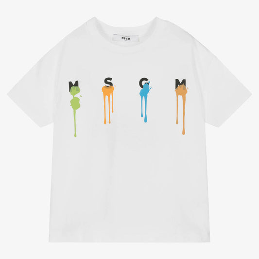 儿童白色Logo棉T恤