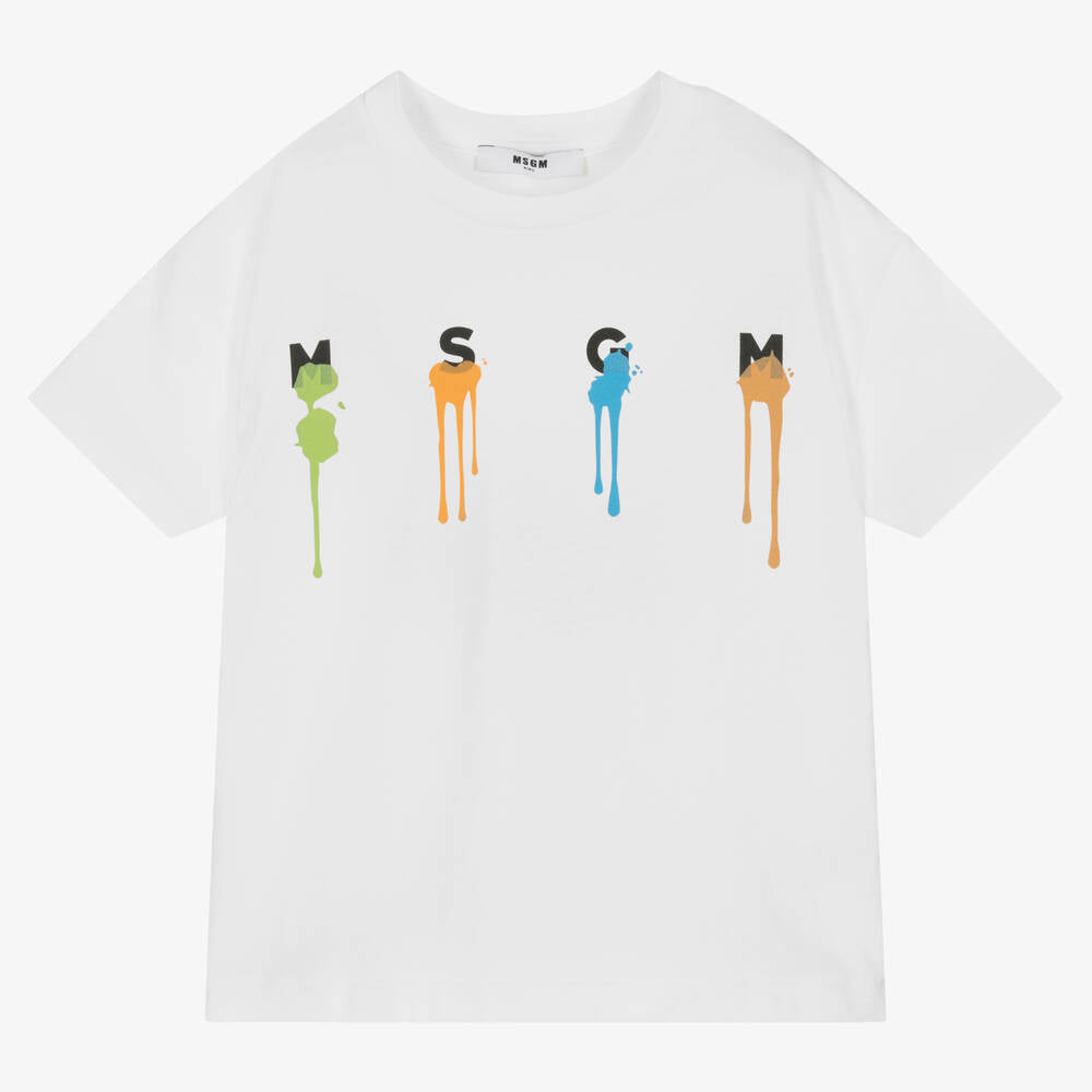 儿童白色Logo棉T恤