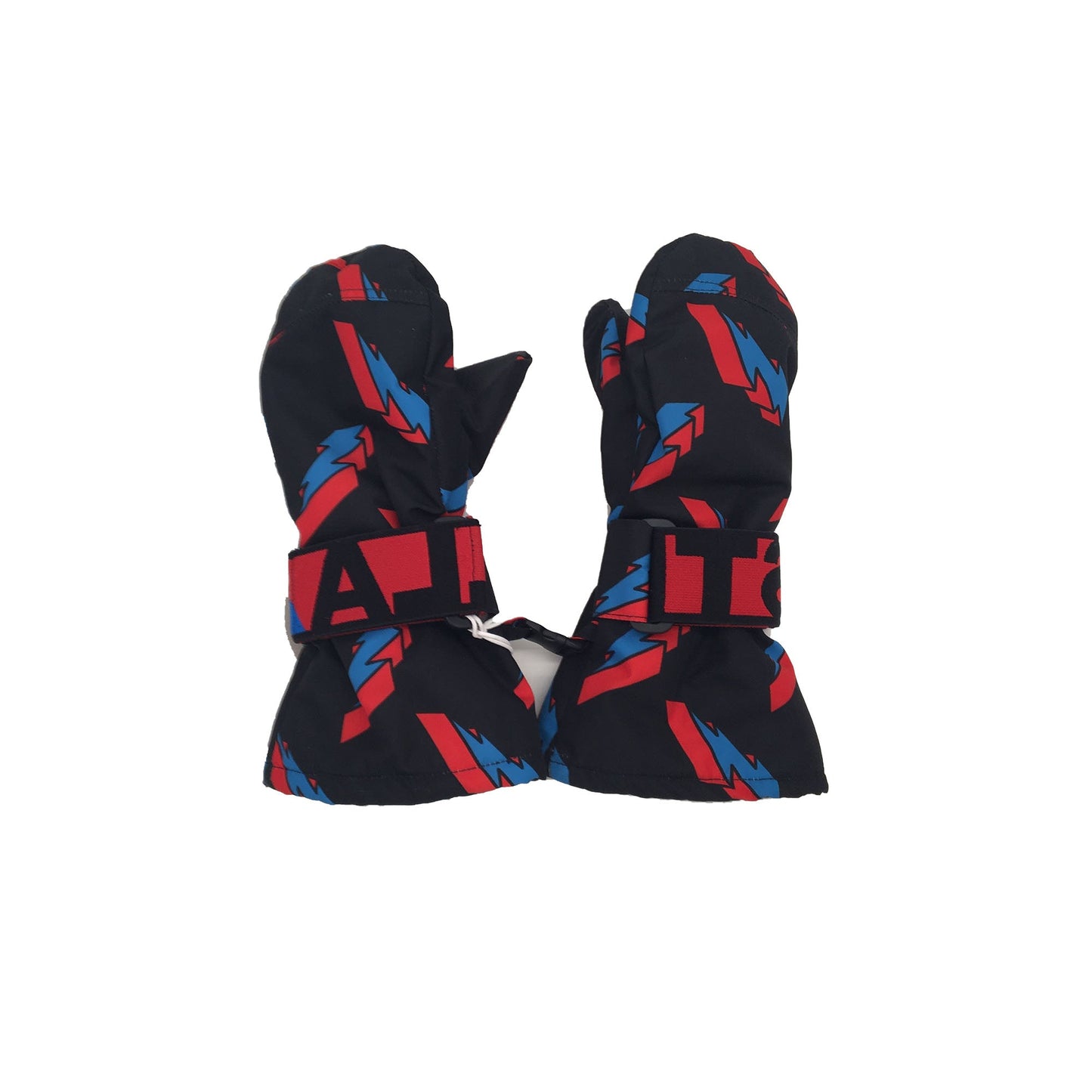 男童黑色闪电滑雪手套