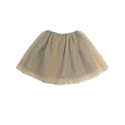 女童米色星星短裙