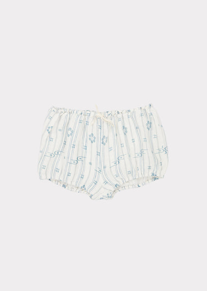 女童浅蓝色印花套装