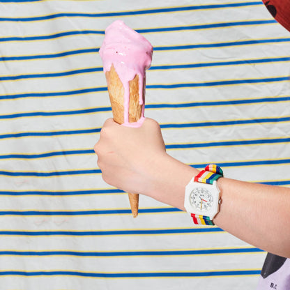 儿童彩色条纹手表