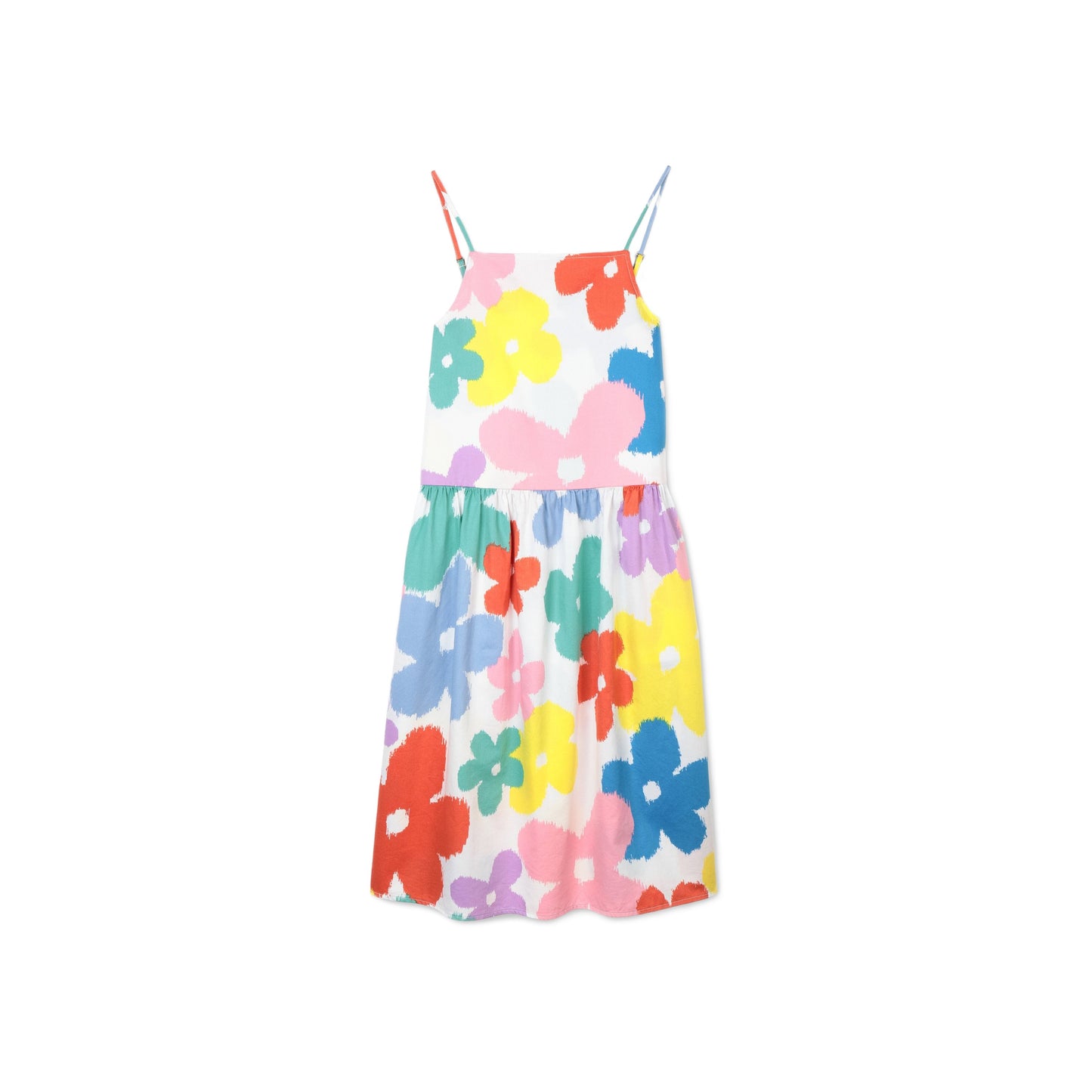 Girls Multicolor Flower Cotton Dress