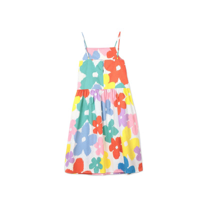 Girls Multicolor Flower Cotton Dress