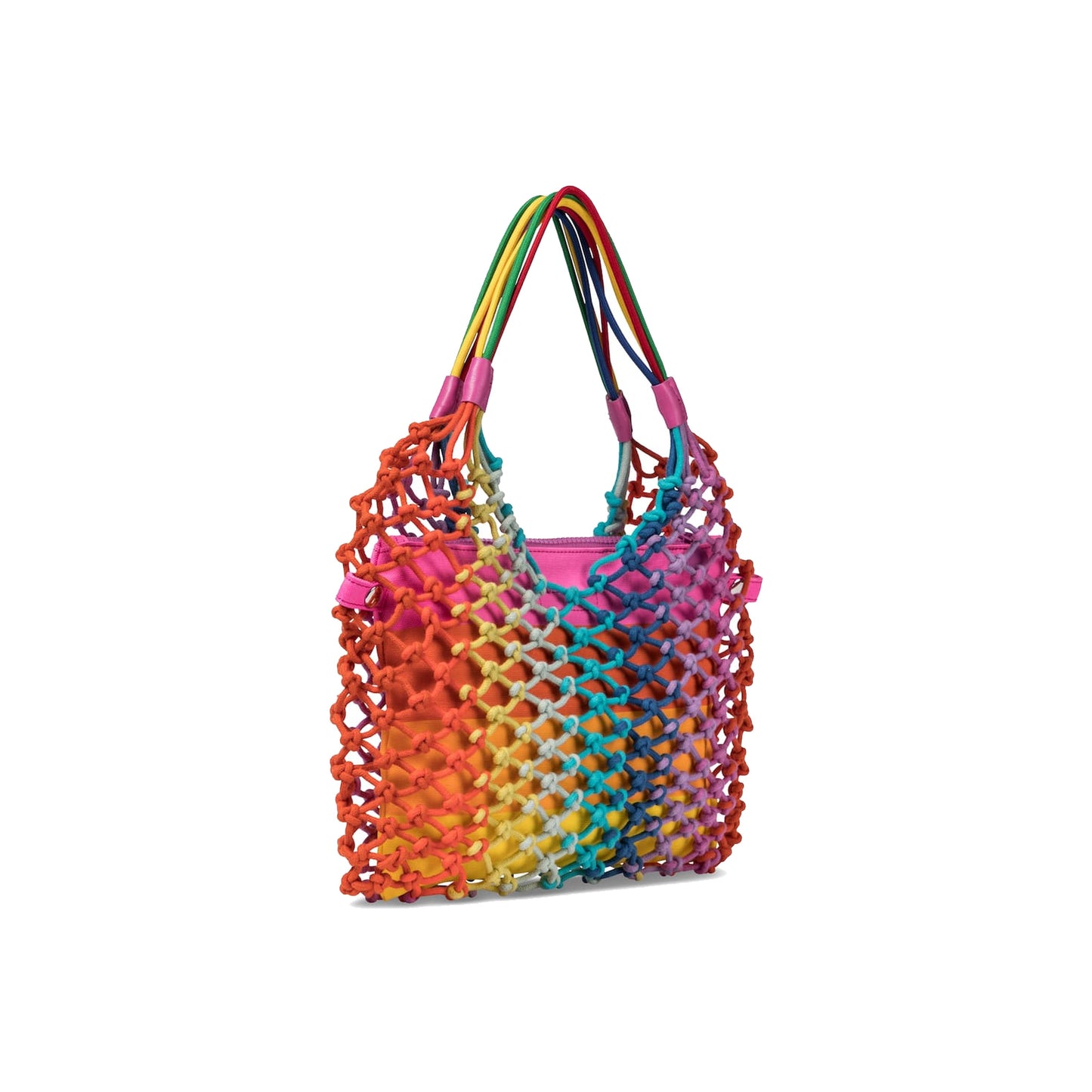 女童彩色打结手提包