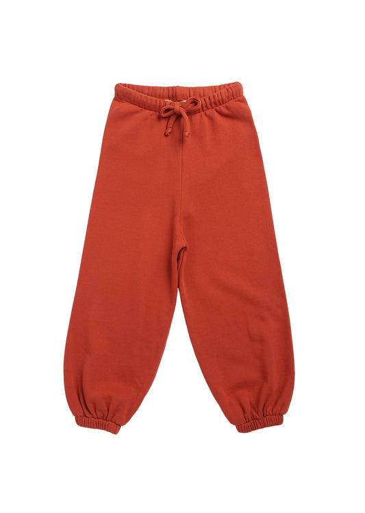 女童红色棉长裤