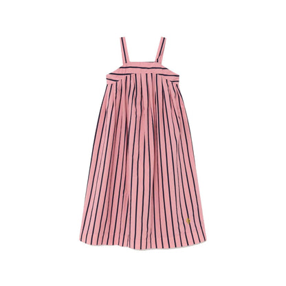 Girls Pink Stripe Cotton Dress