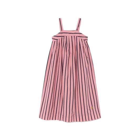 Girls Pink Stripe Cotton Dress