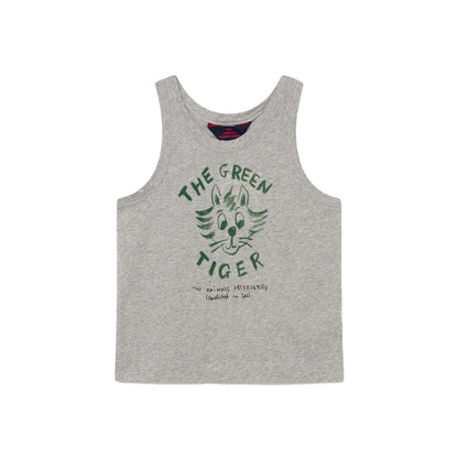 Boys & Girls Grey Tiger Cotton Tank Top